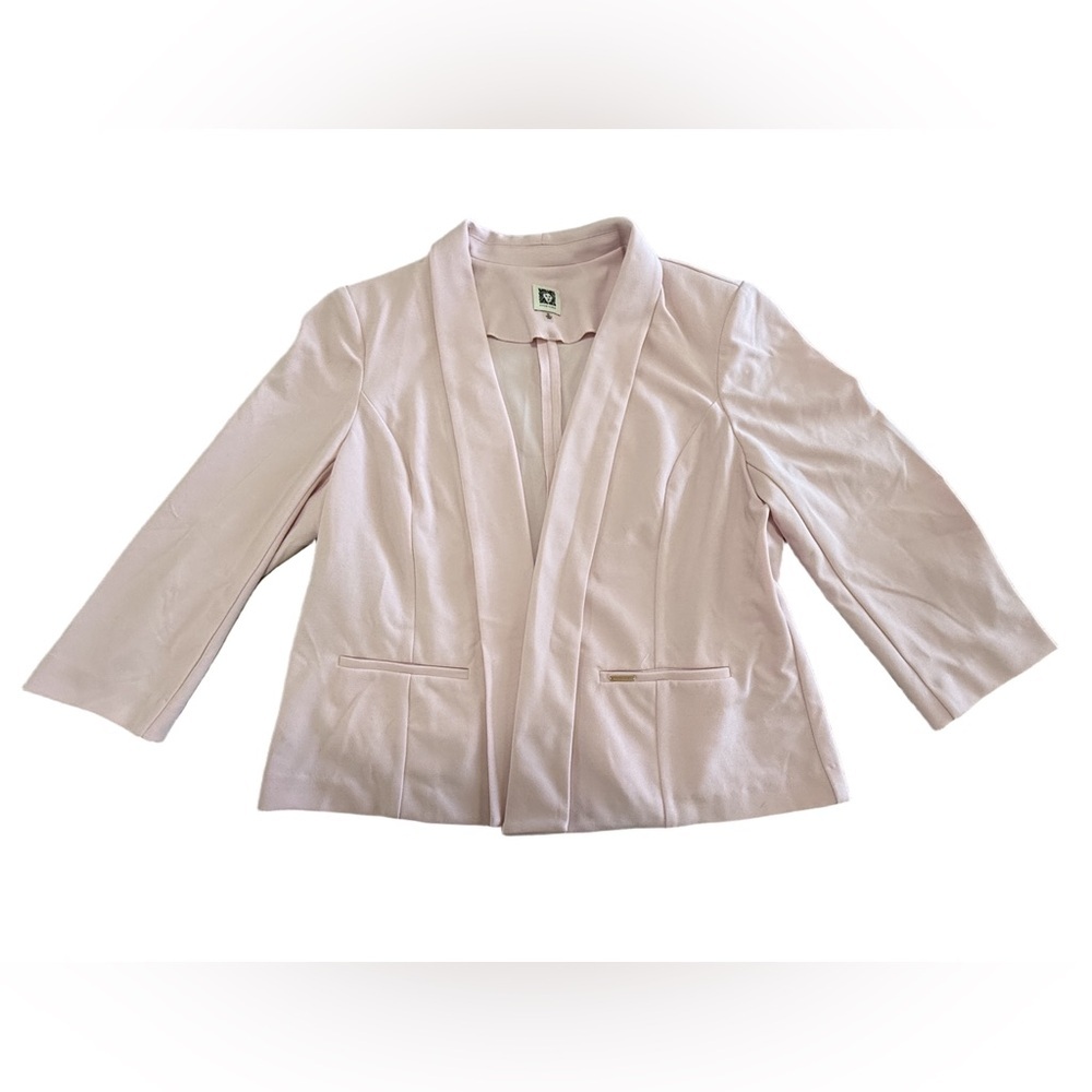 Anne Klein Blush Pink 3/4 Sleeve Blazer Size XL